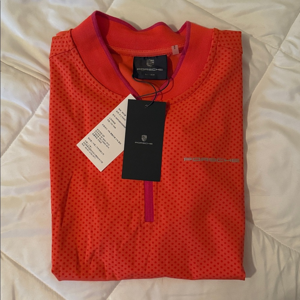 Women's Porsche polo with zipper